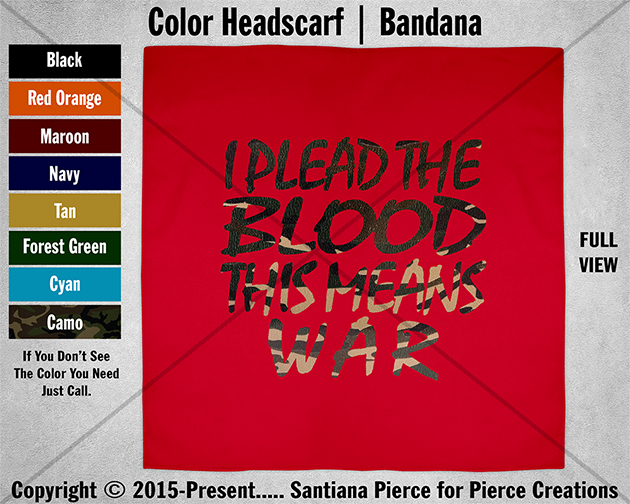 I Plead The Blood Headscarf
