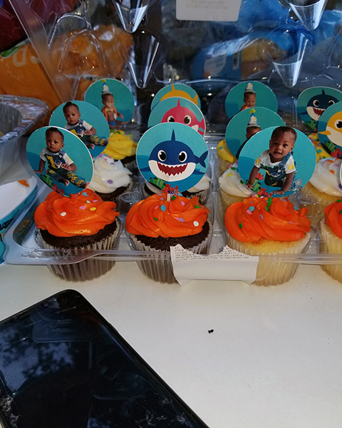 Image of CupCake Toppers for a Baby Shark Party
