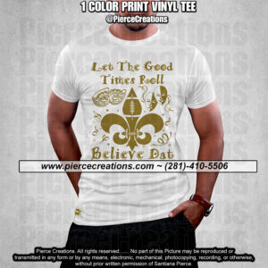 Let The Good Times Roll White Vinyl Tee
