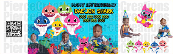 Baby Shark Design Bubble Label With Pics