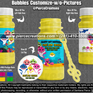 Baby Shark Design Bubbles Without Pics