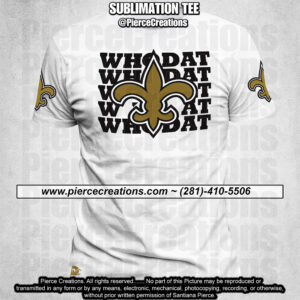 Multi Who Dat White Sublimation Tee