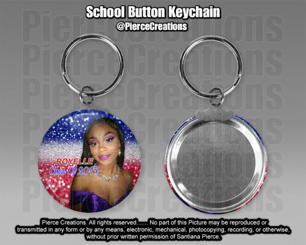 School Button Keychains