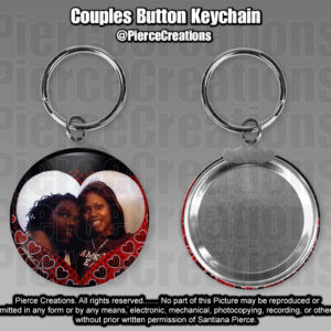 Couples Button Keychains