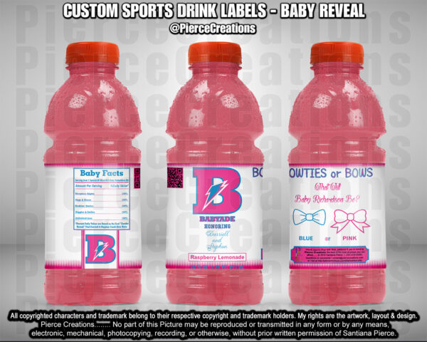 Baby Reveal 20oz Sports Drink Bottle