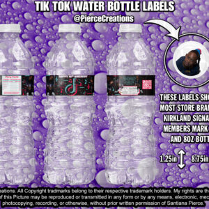 Tik Tok 1.25in Water Bottle