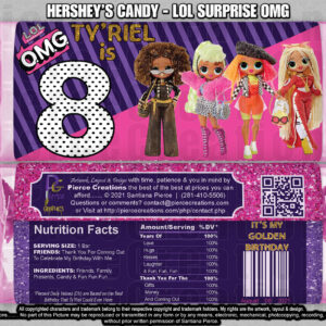 LOL O.M.G. Birthday Hershey Candy