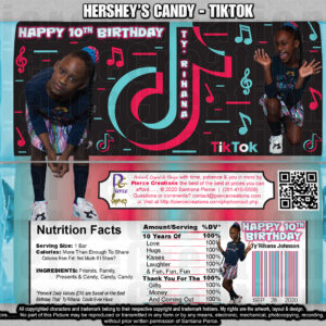 TIK TOK Birthday Hershey Candy