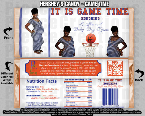 Game Time Baby Shower Hershey Candy