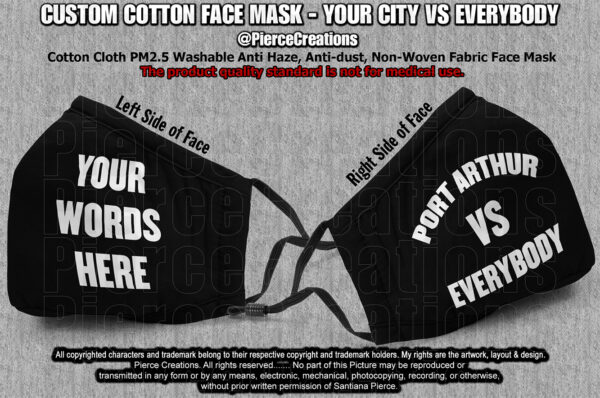 Your City VS Everybody Cotton Mask Black