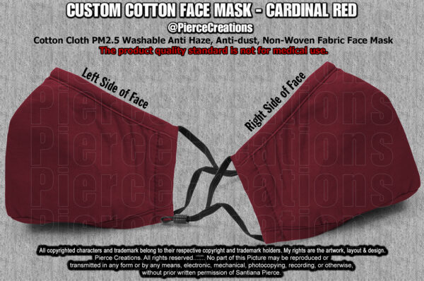 Cotton Mask Cardinal Red