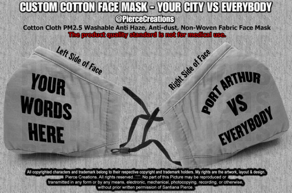 Your City VS Everybody Cotton Mask Gray