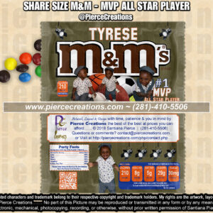 MVP All Star Player Share Size M&M -W- Pics