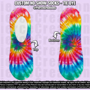 Custom No Show Tie Dye Socks