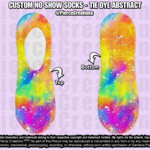 Custom No Show Tie Dye Abstract Socks