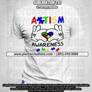 Autism Awareness Hands Heart Sublimation Tee