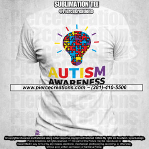 Autism Awareness Bulb Sublimation Tee