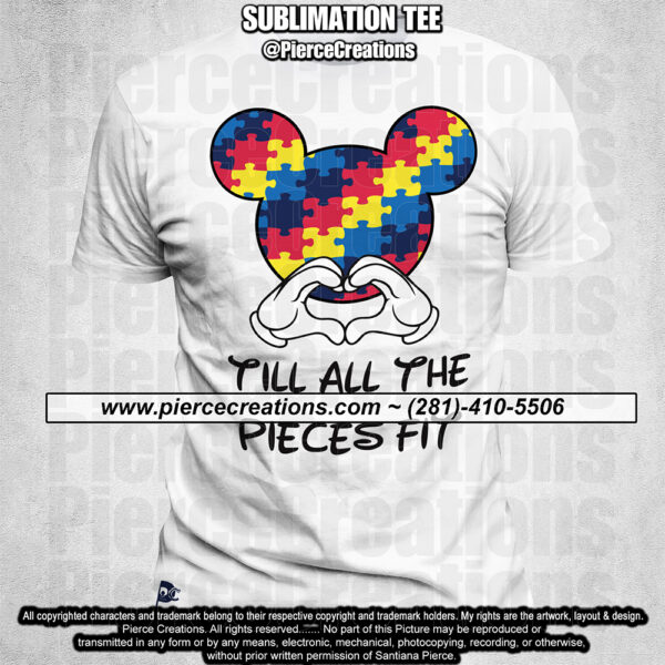 Autism Mickey Till All The Pieces Fit Sublimation Tee