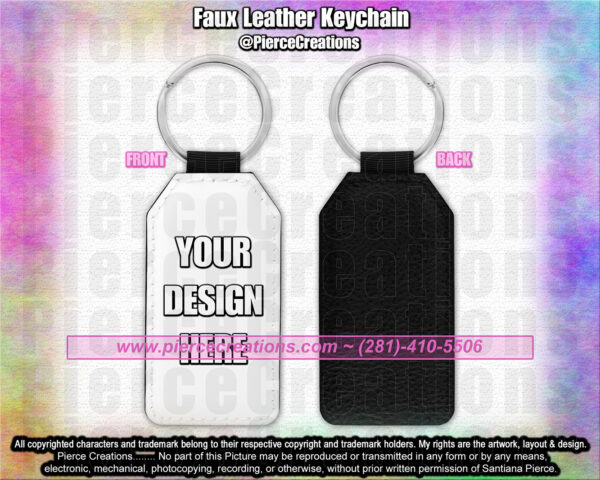Custom Faux Leather Keychain