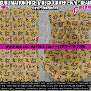 Saints Pattern Neck Gaiter W/O Seam