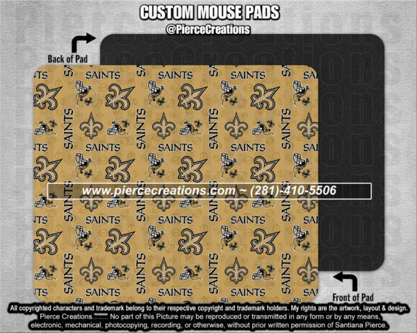 Saints Pattern Mouse Pad